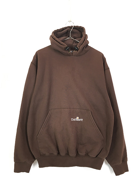 古着 90s USA製 Carhartt ワンポイント 刺しゅう スウェット パーカー