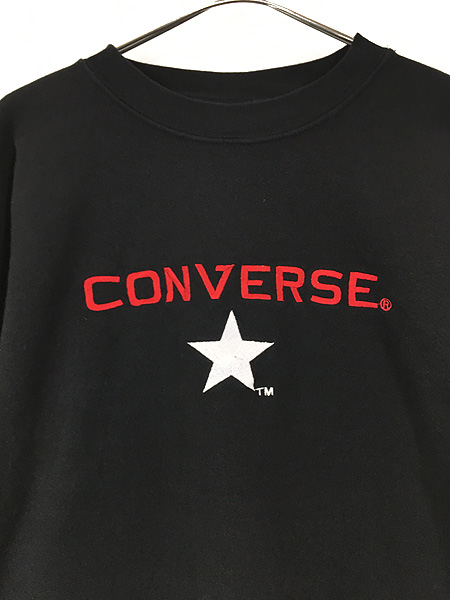 古着 90s USA製 converse BIG ロゴ 刺しゅう スウェット トレーナー L