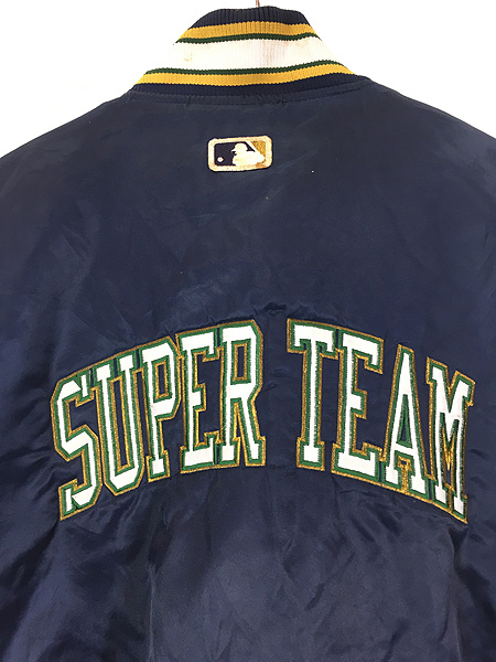 古着 90s MLB Milwaukee Brewers ブルワーズ ナイロン スタジャン