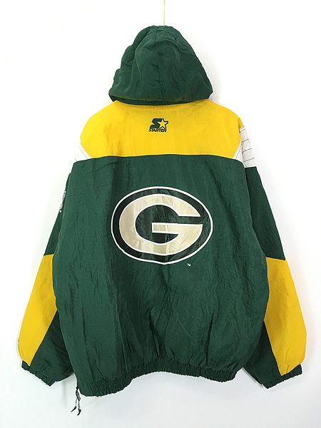 古着 90s NFL Green Bay Packers パッカーズ ハーフジップ パデット