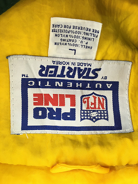 古着 90s NFL Green Bay Packers パッカーズ ハーフジップ パデット