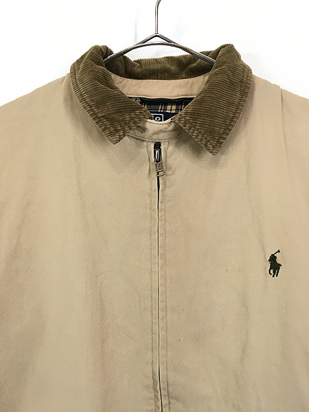 古着 Polo Ralph Lauren 襟 コーデュロイ 裏地 チェック コットン 