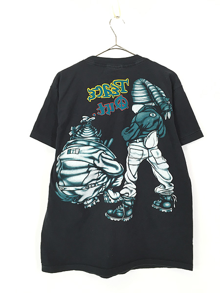 古着 ビンテージ 90s 無地 黄 紺 シンプル Tシャツ 美品