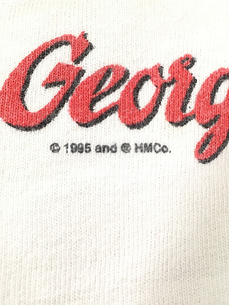 古着 90s USA製 Curious George おさるのジョージ 絵本 キャラクター 3カラー リンガー Tシャツ L 古着 - 古着 通販  ヴィンテージ 古着屋 Dracaena ドラセナ