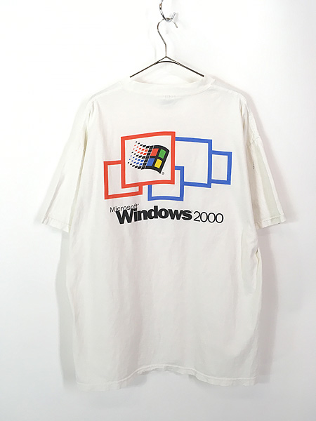 古着 00s USA製 Microsoft Windows 2000 ウィンドウズ ソフトウェア T ...