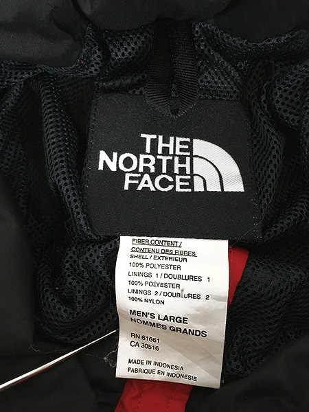 古着 90s TNF The North Face 2way シェル ジャケット パーカー 赤×黒