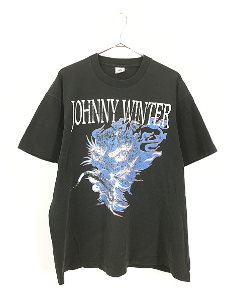 古着 90s USA製 Johnny Winter ブルース ロック Tシャツ XL