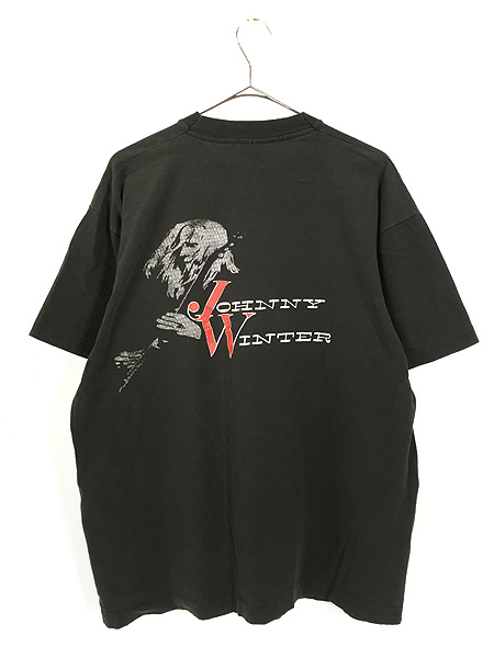古着 90s USA製 Johnny Winter ブルース ロック Tシャツ XL