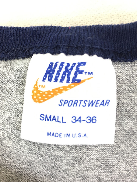 古着 70s USA製 NIKE ゴツナイキ ヘンリーネック ベースボール Tシャツ