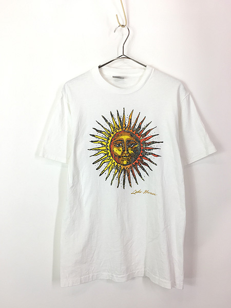 古着 90s USA製 太陽 サン ゴールド 発泡 デザイン 100%コットン Tシャツ M - 古着 通販 ヴィンテージ　古着屋 Dracaena  ドラセナ