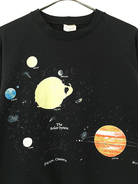 ビンテージ Tシャツ ブラック earth 地球 宇宙 太陽 惑星