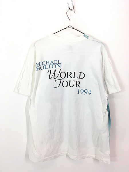 古着 90s USA製 Michael Bolton 「World Tour 1994」 ビッグフォト ロック ミュージック Tシャツ XL