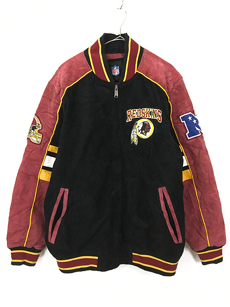 古着 NFL Washington Redskins レッドスキンズ 本革 スエード