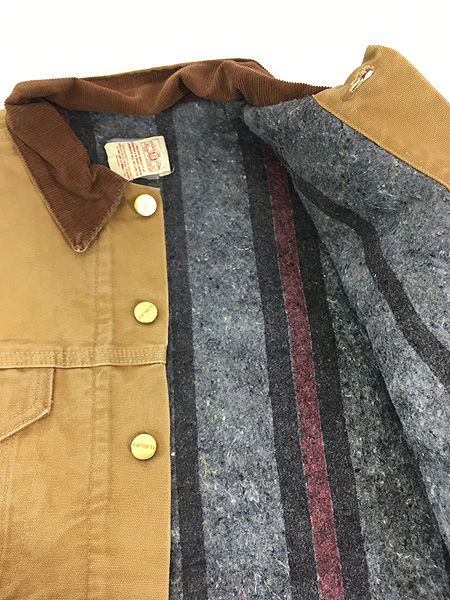 古着 80s USA製 Carhartt 裏地 ストライプ ブランケット
