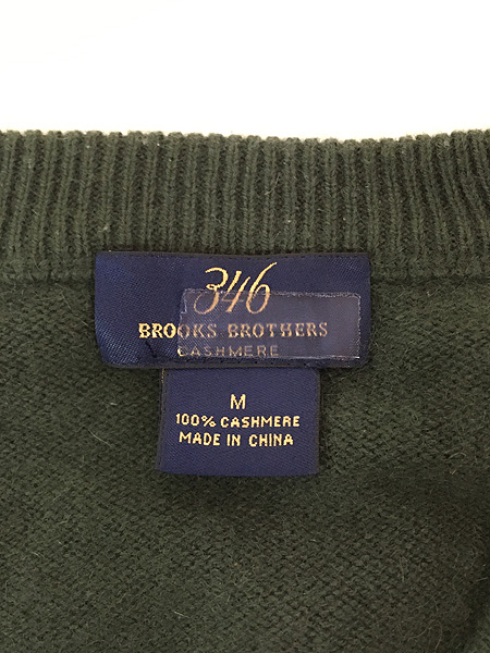 古着 Brooks Brothers 豪華 100% カシミア Vネック ニット セーター M 