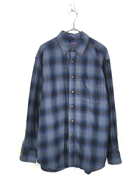 古着 00s Pendleton 高級ライン 「Sir」 オンブレ シャドー チェック