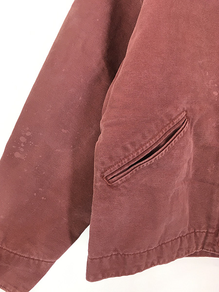 古着 80s USA製 Carhartt 裏地 チェック ブランケット パープル
