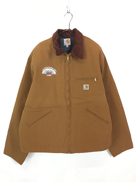 カラーcarhartt カーハート デトロイトジャケット ブラウン ブランケット