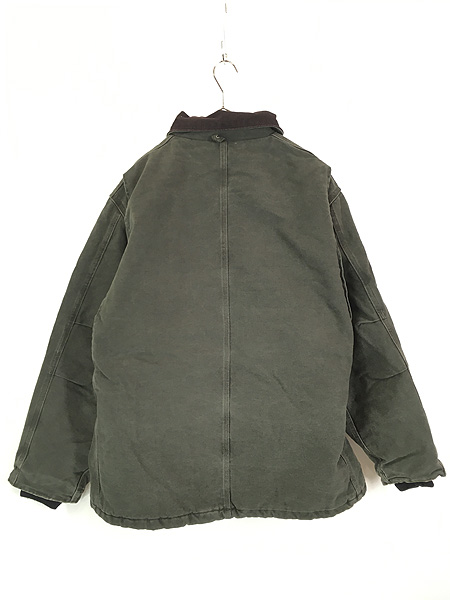 古着 90s USA製 Carhartt MOS モスグリーン ダック パデット