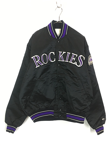 古着 90s USA製 STARTER MLB Colorado Rockies ロッキーズ光沢