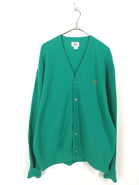 古着 80s USA製 IZOD LACOSTE ワニ パッチ アクリル ニット 