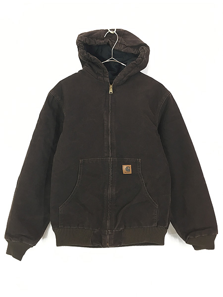 古着 Carhartt 防寒 ダーク ブラウン ダック パデット