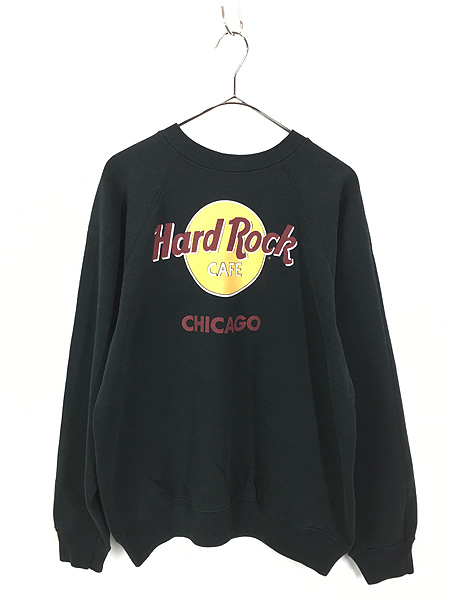 古着 80s Hard Rock Cafe 「CHICAGO」 ハードロック スウェット トレーナー XL位 古着