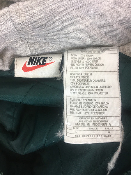 古着 90s NIKE BIG スウォッシュ パデット ナイロン ジャケット