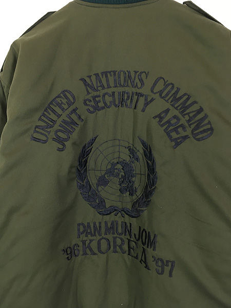 古着 90s 国連軍 United Nations Command 「KOREA」 パデッド ミリタリー ツアー ジャケット XL位