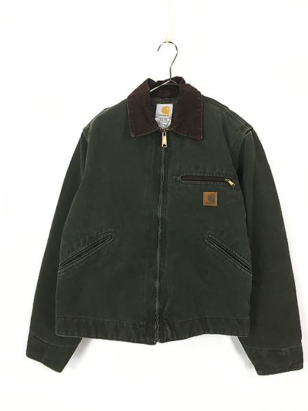 古着 90s Carhartt 裏地 チェック ブランケット MOS モスグリーン ...