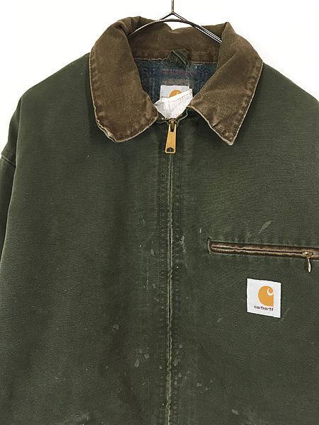 古着 80s USA製 Carhartt 裏地 チェック ブランケット MOS モス ...