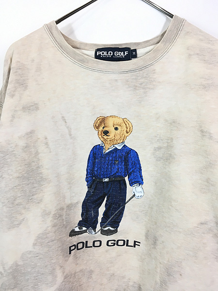 古着 90s POLO GOLF Ralph Lauren 「POLO BEAR」 ポロベア ブリーチ 