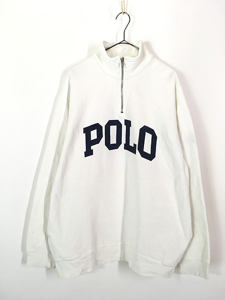 古着 90s Polo Sport Ralph Lauren 「POLO」 ハーフ ジップ プル