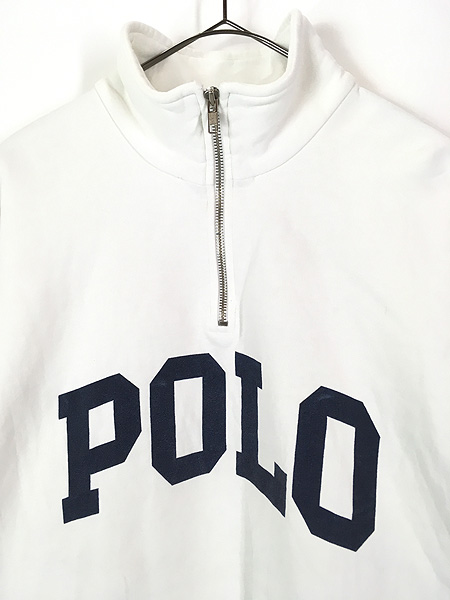 古着 90s Polo Sport Ralph Lauren 「POLO」 ハーフ ジップ プル