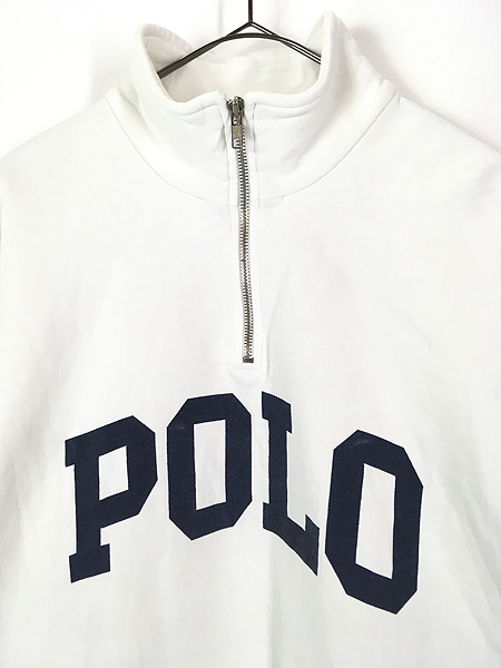 古着 90s Polo Sport Ralph Lauren 「POLO」 ハーフ ジップ プル 