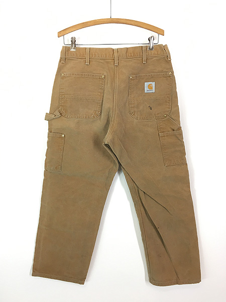 古着 80s USA製 Carhartt Wニー ブラウン ダック ペインター ワーク