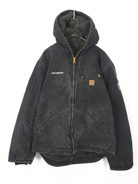 古着屋twinkleCarhartt カーハート ダックデトロイトジャケット 黒  N593.