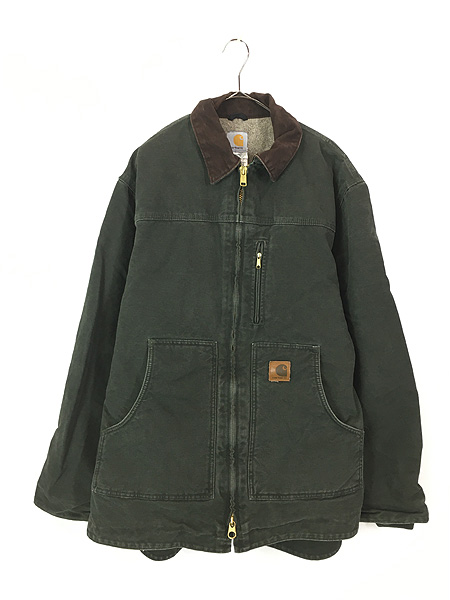 古着 Carhartt 裏ボア レッド ブラウン ダック サンドストーン リッジ