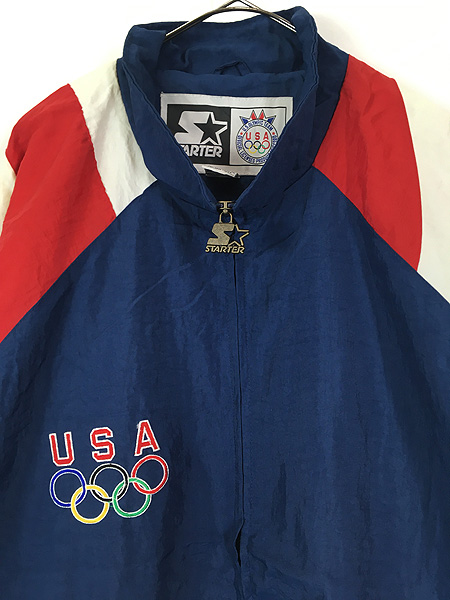 古着 90s STARTER製 イーグル USA 五輪 オリンピック ナイロン ジャケット XL 古着 - 古着 通販 ヴィンテージ　古着屋  Dracaena ドラセナ