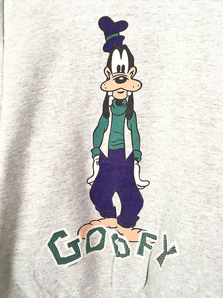 古着 90s USA製 Disney Goofy グーフィー BIG プリント スウェット