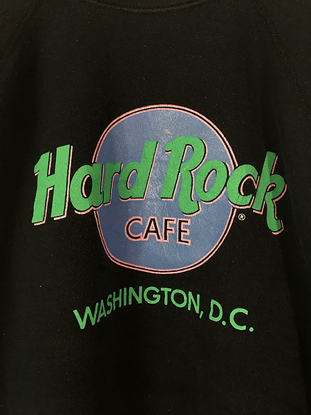 古着 80s USA製 Hard Rock Cafe 「WASHINGTON D.C.」 ハードロック スウェット XL 古着 - 古着 通販  ヴィンテージ 古着屋 Dracaena ドラセナ