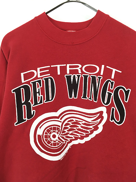 古着 80s USA製 NHL Detroit Red Wings レッドウィングス スウェット