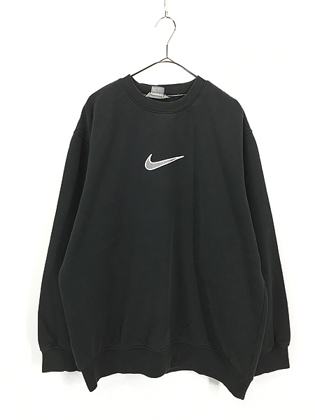 古着 NIKE センター スウォッシュ BIG ロゴ ナイロン パッチ スウェット トレーナー XL 古着 - 古着 通販 ヴィンテージ　古着屋  Dracaena ドラセナ