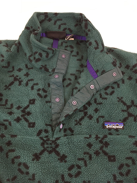 古着 94s USA製 Patagonia 「初期 ポケットなし」 雪 スノー 総柄 ...