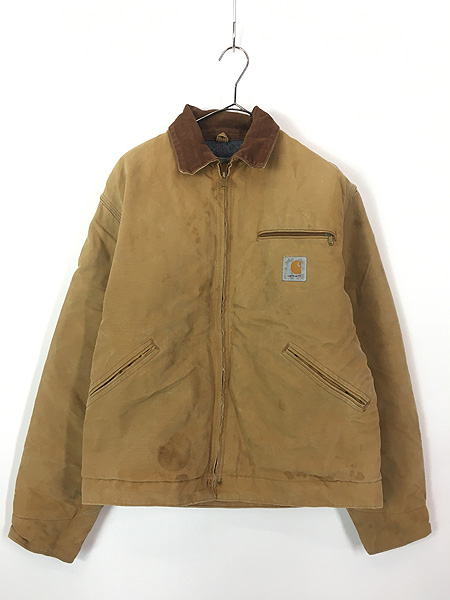 古着 90s Carhartt 裏地 ストライプ ブランケット ブラウン