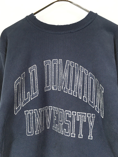 古着 90s USA製 Champion Reverse Weave 「OLD DOMINION」 3段