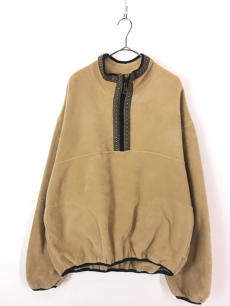 古着 80s USA製 WoolRich チロリアン テープ ハーフジップ プル 