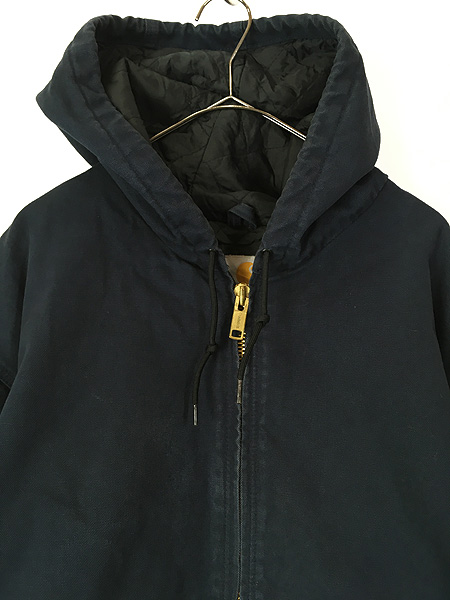 古着 Carhartt ネイビー ダック パデット アクティブ パーカー