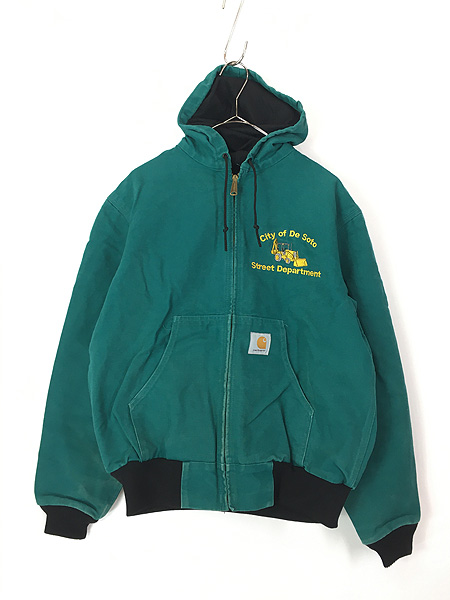 USA 80s Carhartt カーハート ダックジャケット 古着 グリーン-