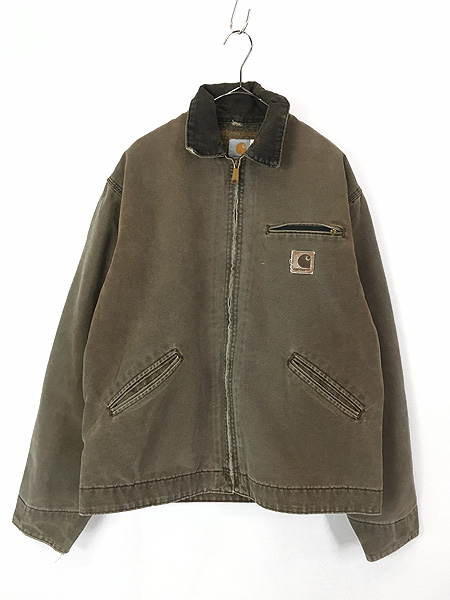 古着 90s Carhartt 裏地 チェック ブランケット チョコレート ダック ...